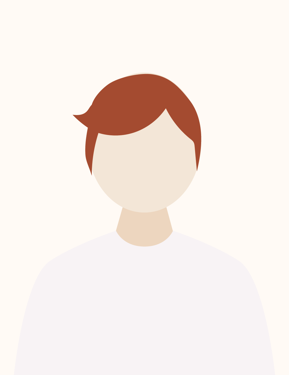 Illustration eines Personen-Portraits mit kurzen, roten Haaren